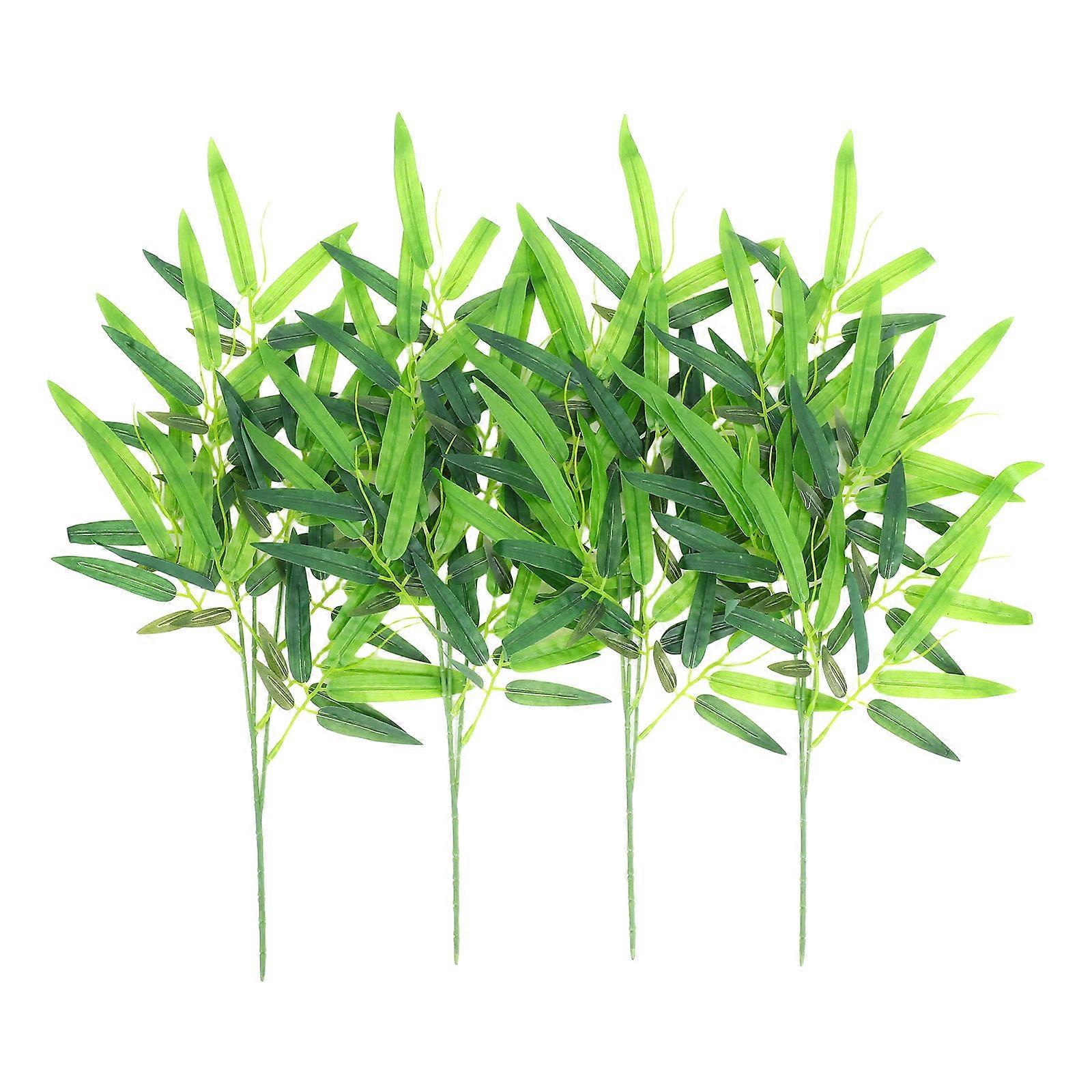 Bamboo Leaves Decoration Faux Bamboo Tree Versatile Decoration for Individuals Event Organizers Plastic 60.00X40.00X0.50CM 4Pcs