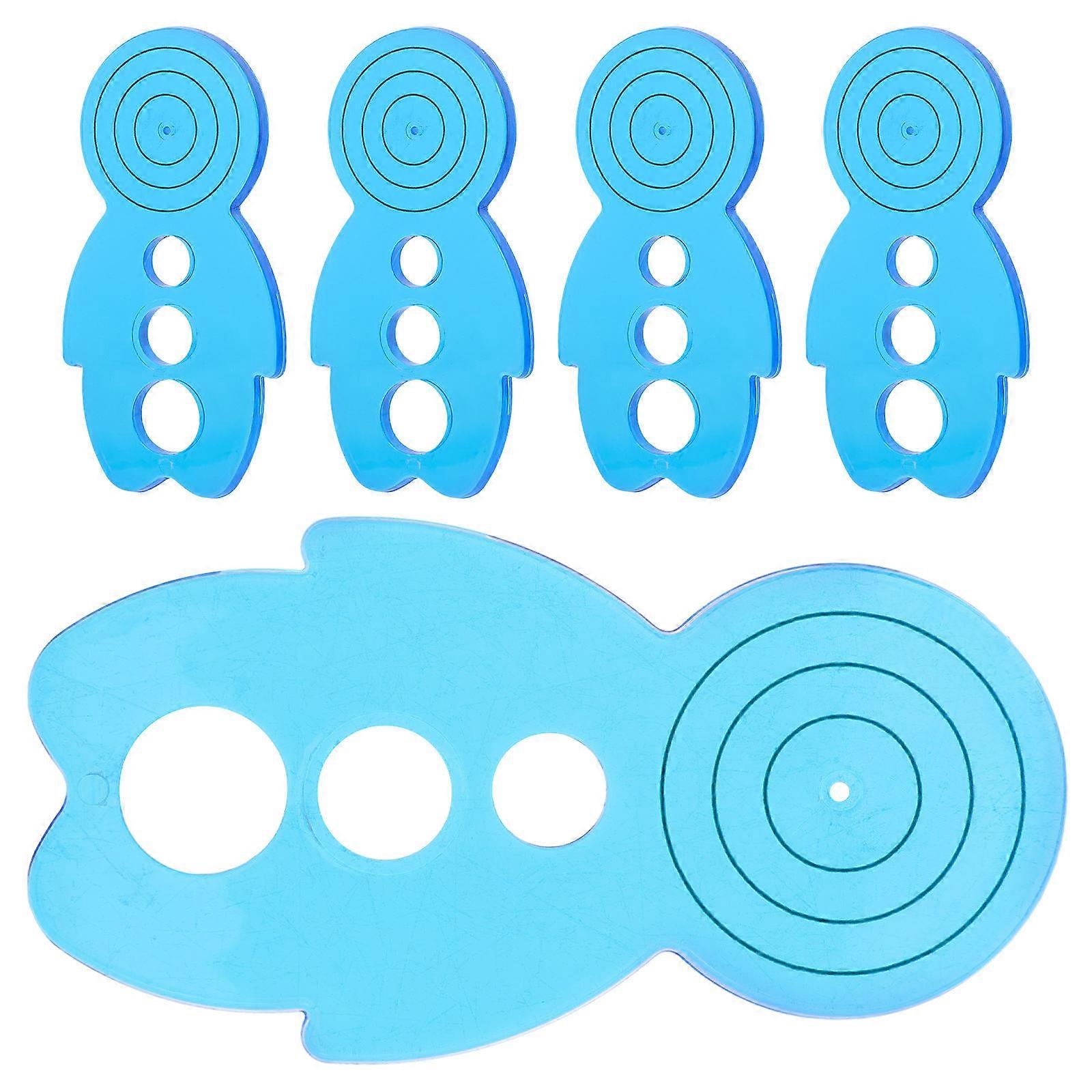 Roll Flower Decorative Tool Paper Quilling Ruler for Storage Easy Operation Rectangular Shape 5Pcs