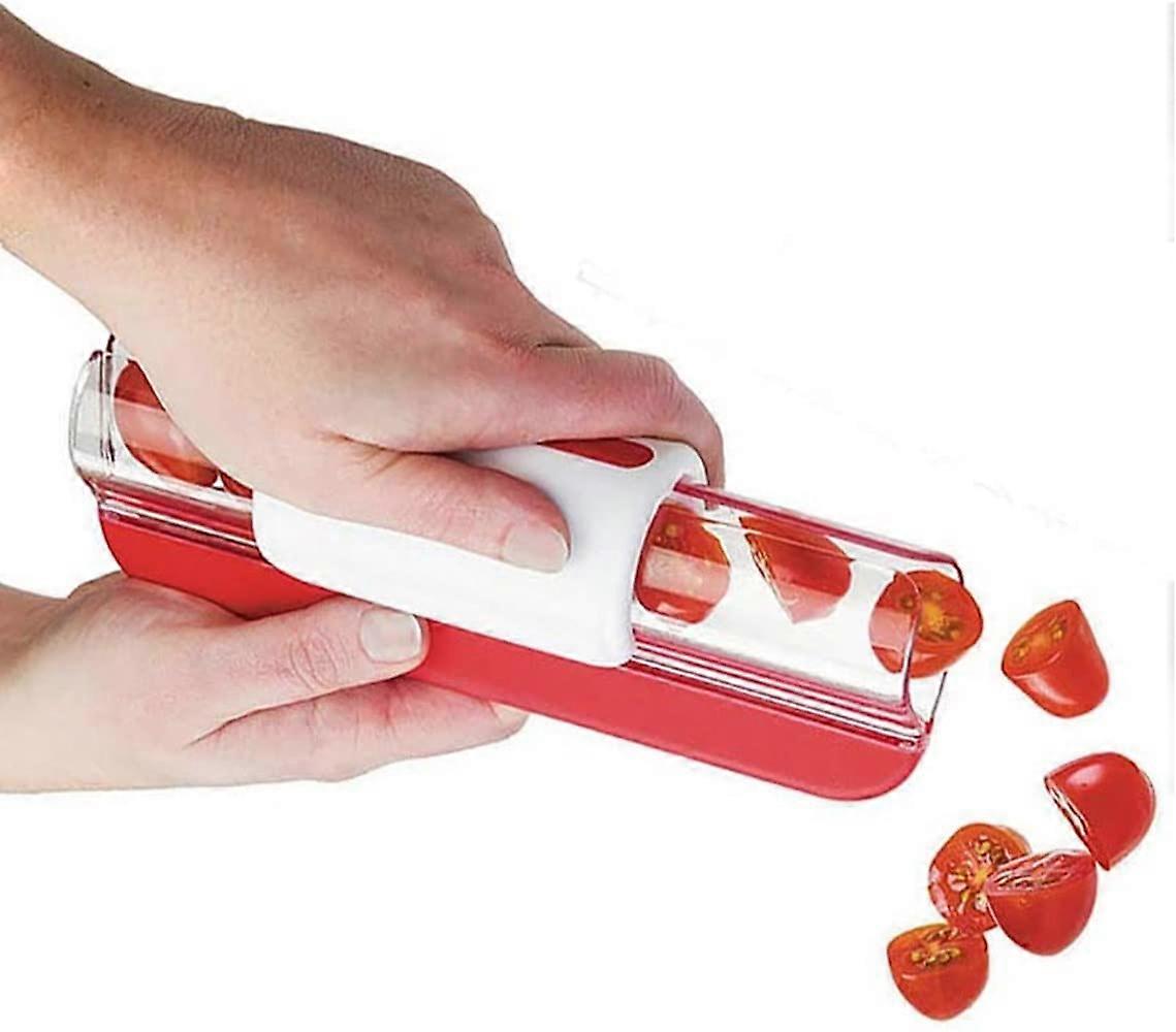 Cutting Cherry Tomatoes Slicer - Versatile Vegetable Tool for Grapes and Small Fruits, Durable Kitchen Utensil, Easy to Use