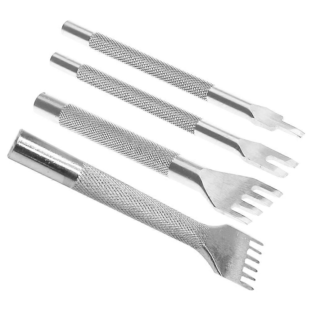 Punch Set Tools Leather Sewing Punching Tool Kit For Leather Crafting DIY Projects Beginners 4Set