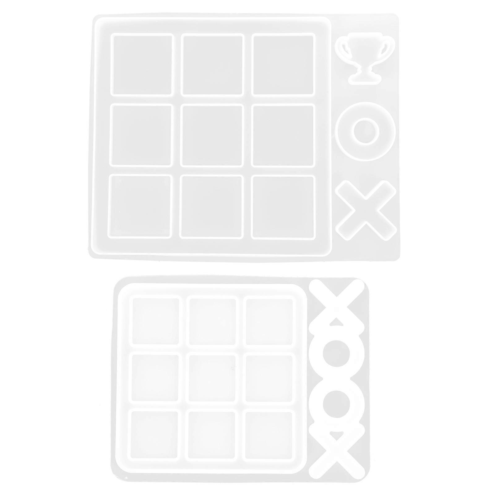 Silicone Molds For Resin Chessboard Molds Diy Projects Square White 20.00x19.00x1.00cm Recyclable 2Pcs
