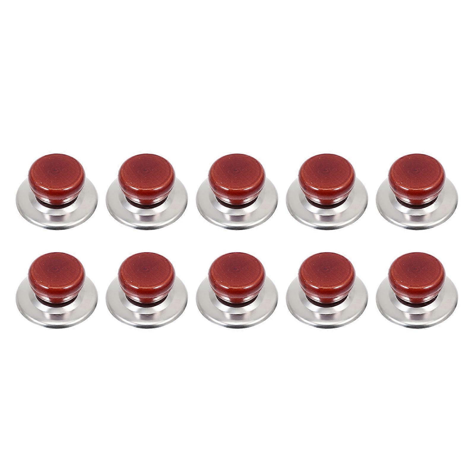 Universal Style Kettle Lid Handle Comfortable Pot Lid Knob Wood Material For Kitchen Use 2 2X2 2X1 2In 10 Sets