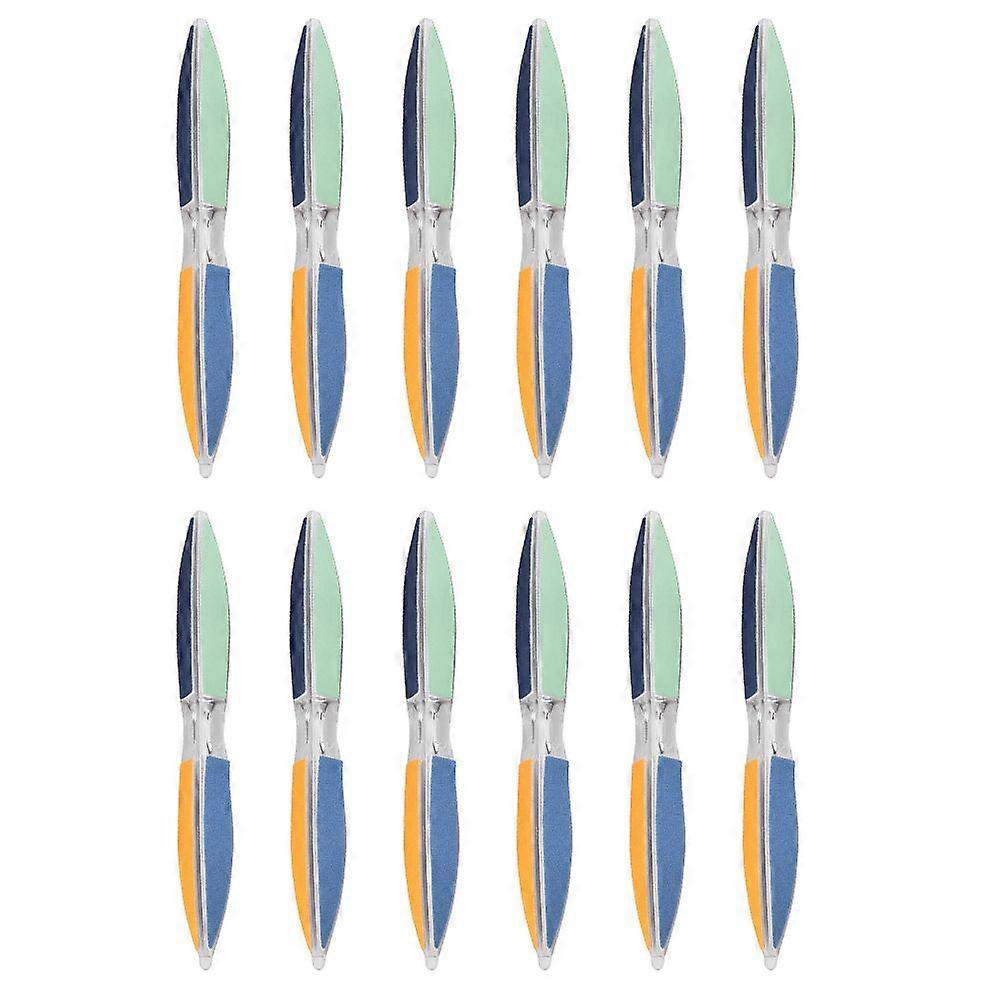 12個マニキュア六角形研磨ストリップネイルファイルマニキュアサロンネイルファイル