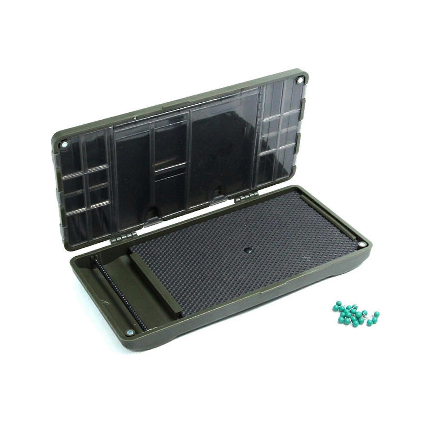 Fishing equipment box, fishing line hooks, storage case, multiple compartments, container box, secure magnetic closure, portable