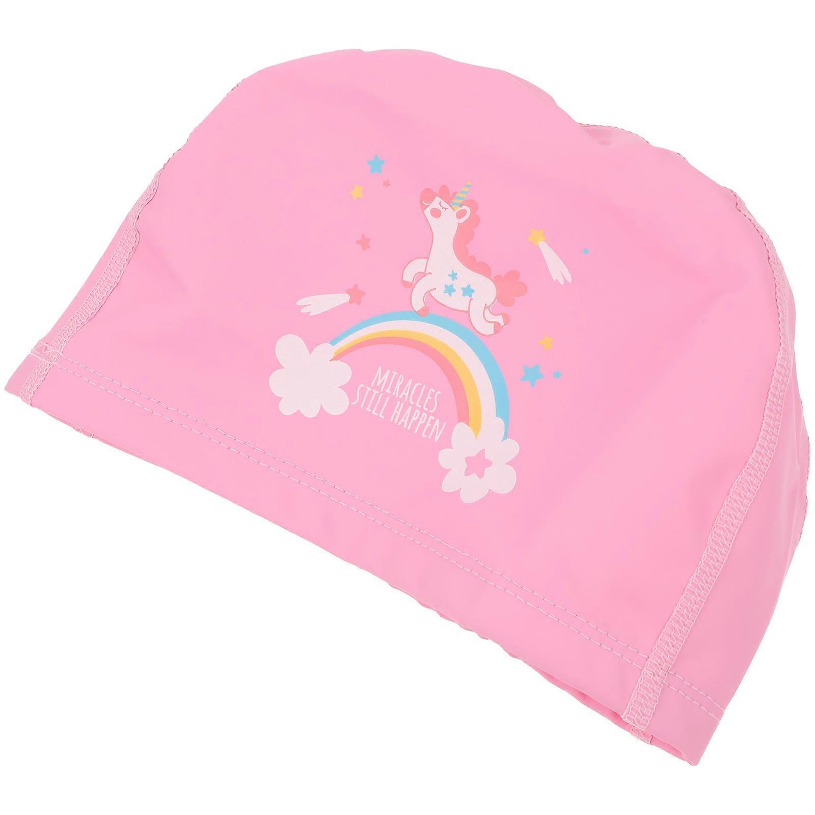 Cartoon Unicorn Swim Cap for Ear Protection – Comfortable Bathing Hat with Fun Design for Boys, Durable and Easy to Wear