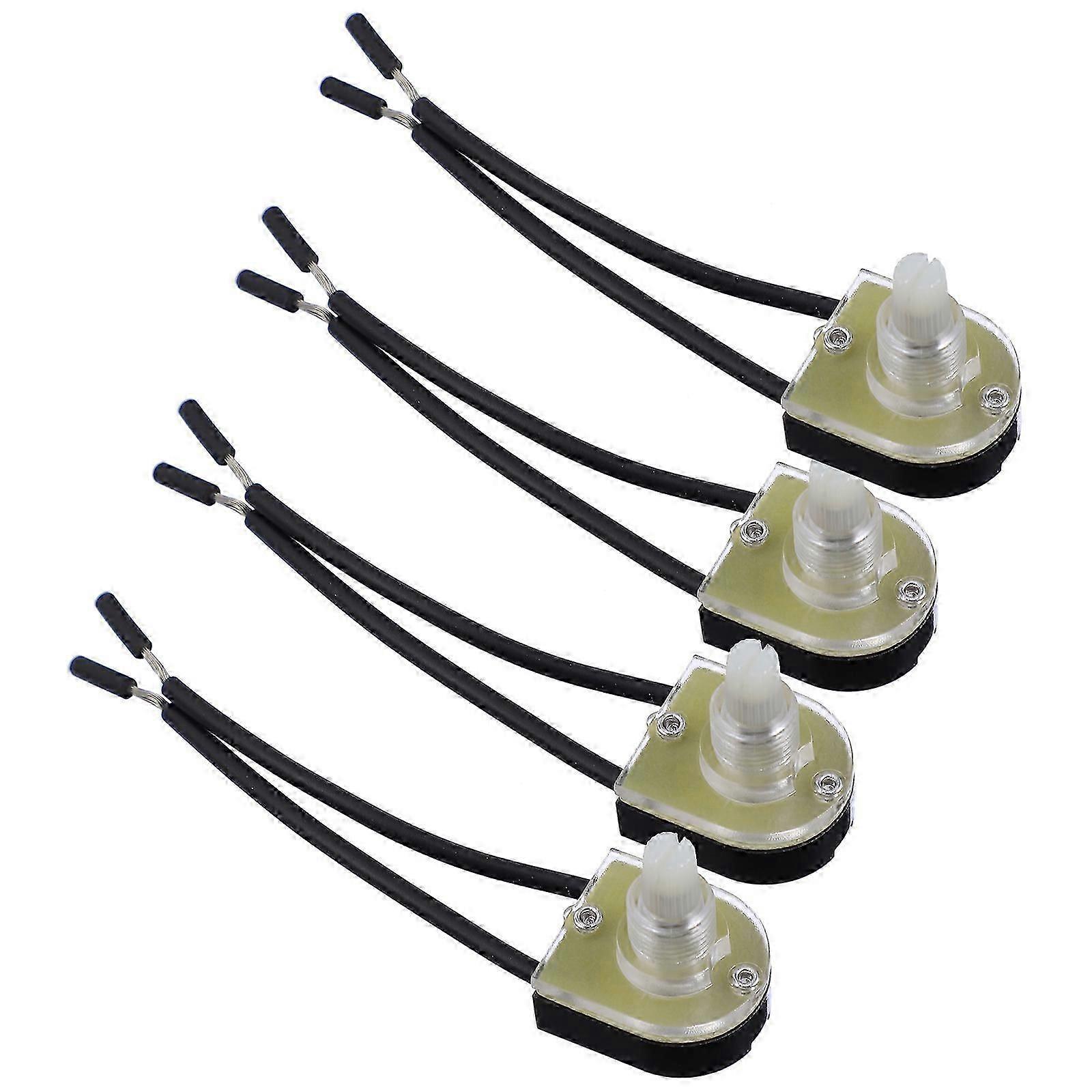 4pcs Home Lamp Rotary Switches Wall Lamp Switches Lamp Knob Switches (Silver)