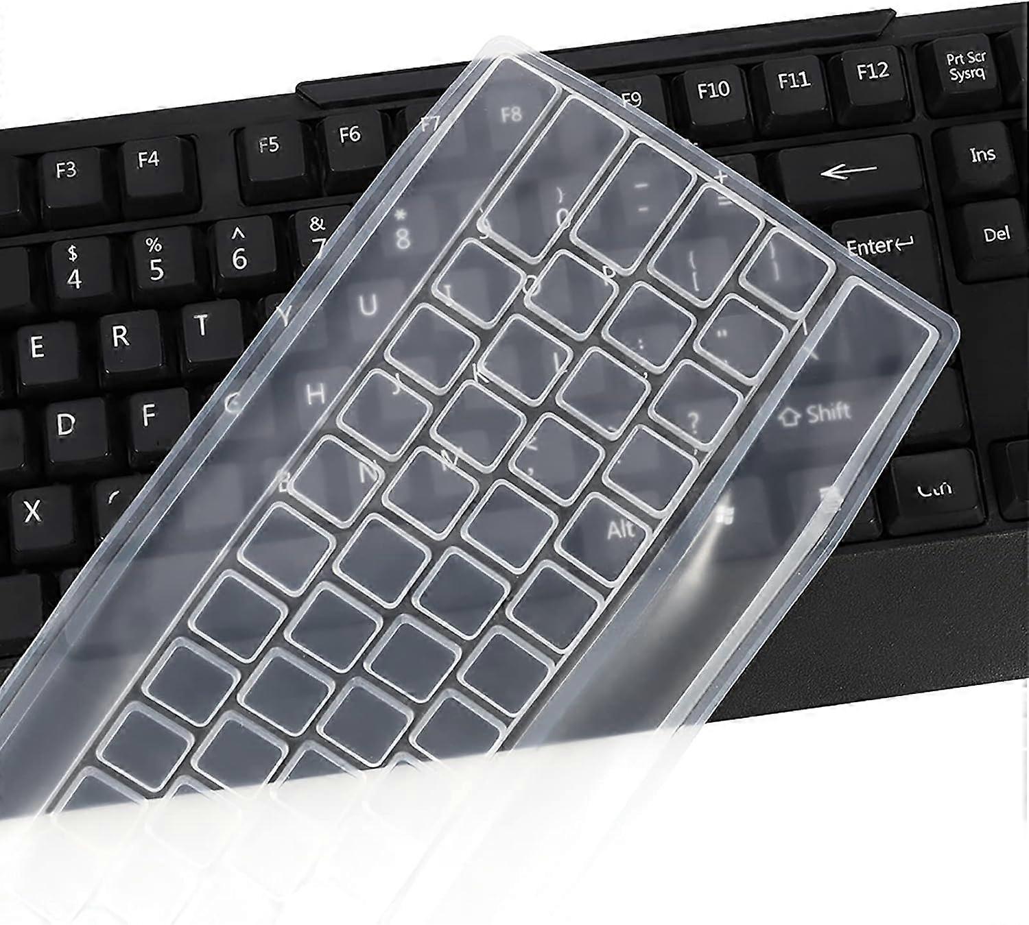 2 pcs Silicone Keyboard Cover Transparent Keyboard Cover Protective Film for Computer Keyboard