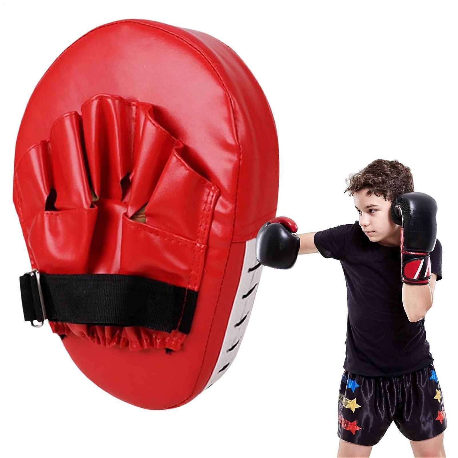 Boxing Padding Gloves Kick Boxing Pad Curved Punched Armour Gloves Gear Target Pad for Karate Muay Thai Red