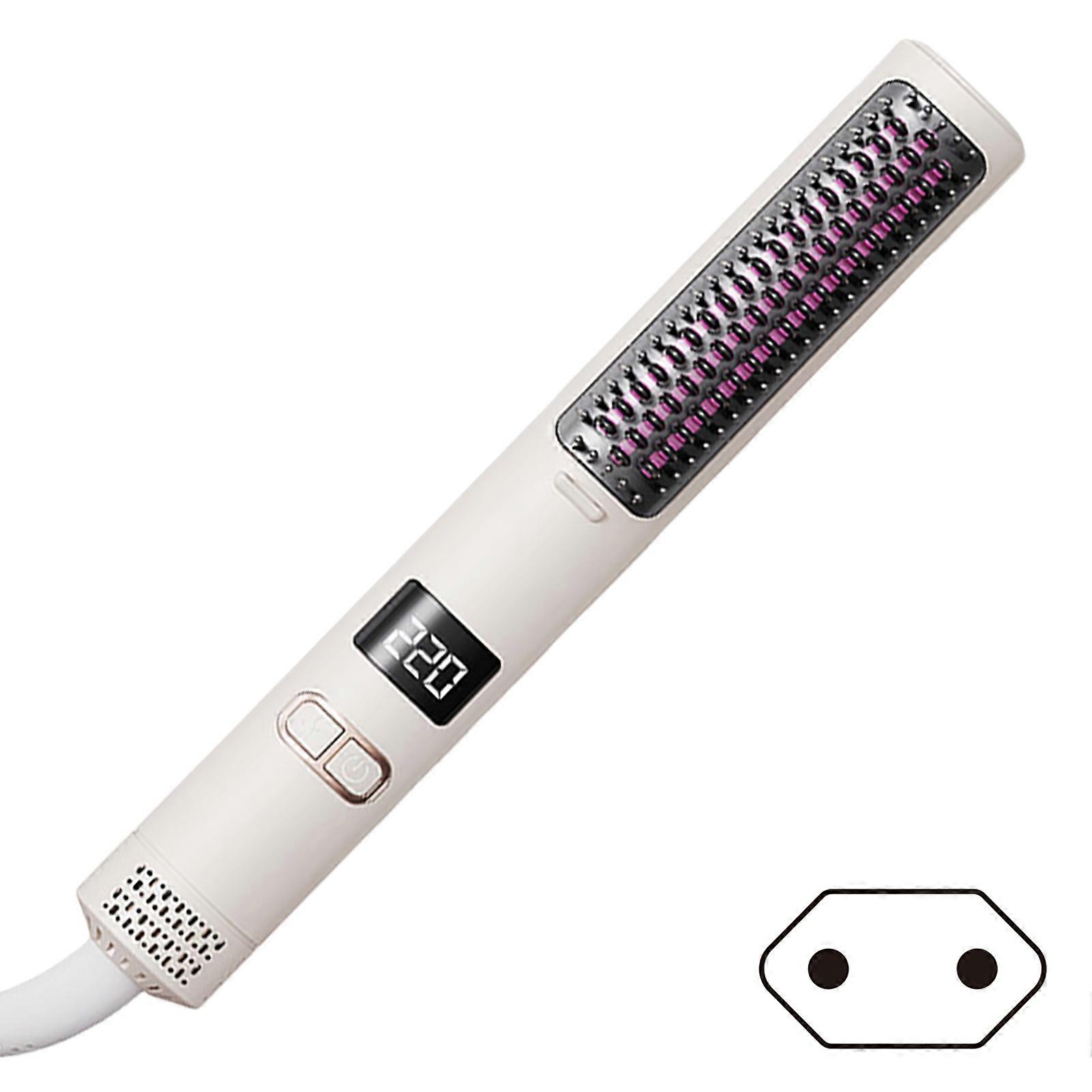 Hair Straightener Brush with Hot Cool Airs, Negative-Ion Technology For Smoother Shinier Hair, Perfect For Busy Mornings