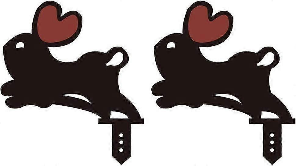 2Pcs Rabbit Art Garden Decoration