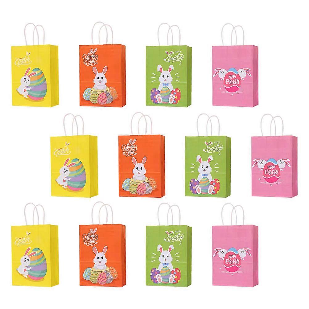 Party Favor Bag Easter Themed present Bags Creative Easter Storage Holder Assorted Color 21x15x8cm Storage 12Pcs