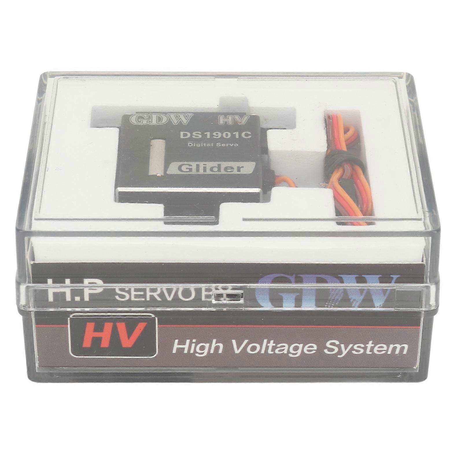 Digital Steering Servo 8.4V High Torsion RC Servo Aluminum Alloy Low Noise Metal Gear Servo with Arms for RC Helicopters Robots