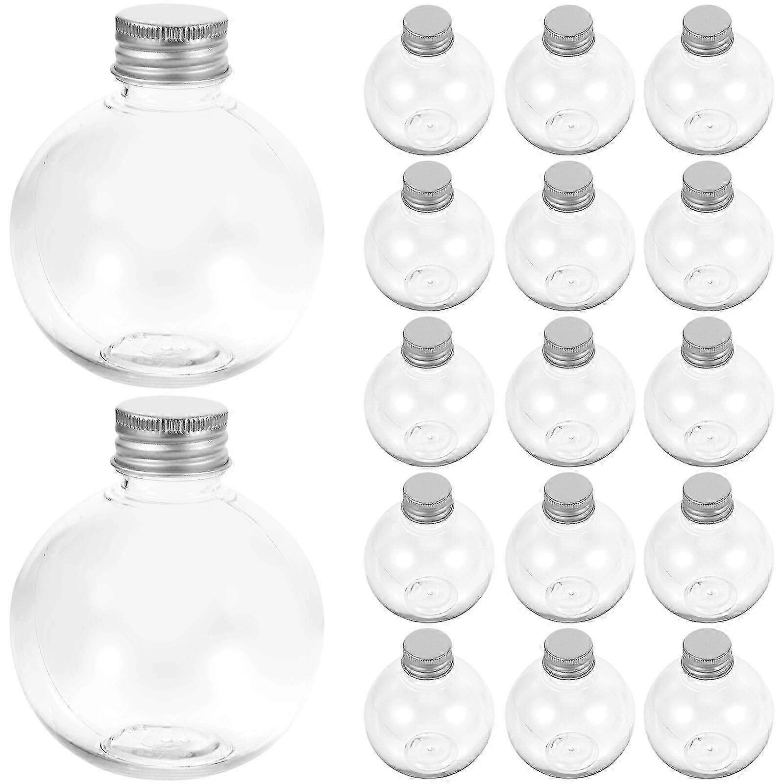 25pcs 150ml Transparent Plastic Bottles Round Bulb Shape Bottle Decoration