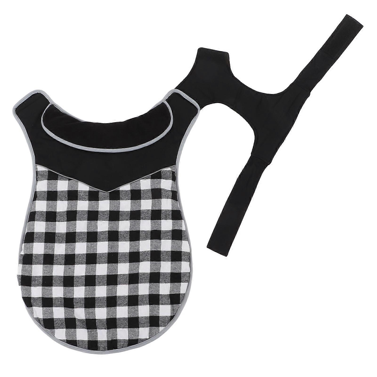 British Style Plaid Dog Vest Windproof Warm Dog Winter Coat for Small Medium and Large DogsM