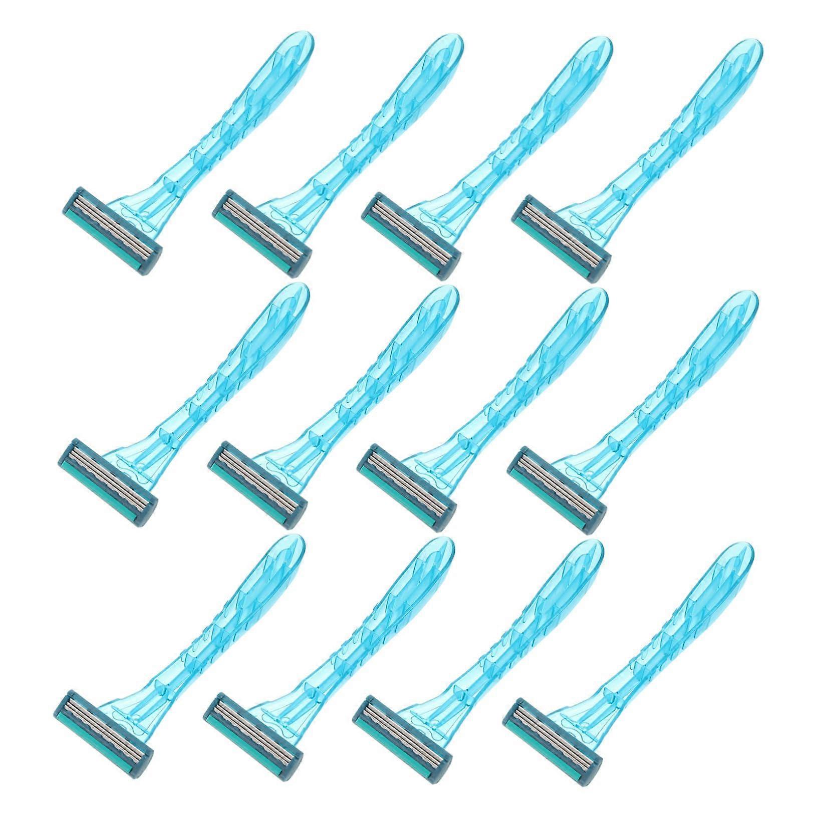 20 Pack Disposable Razors for Women and Men, Stainless Steel Body and Facial Shavers, Blue Color