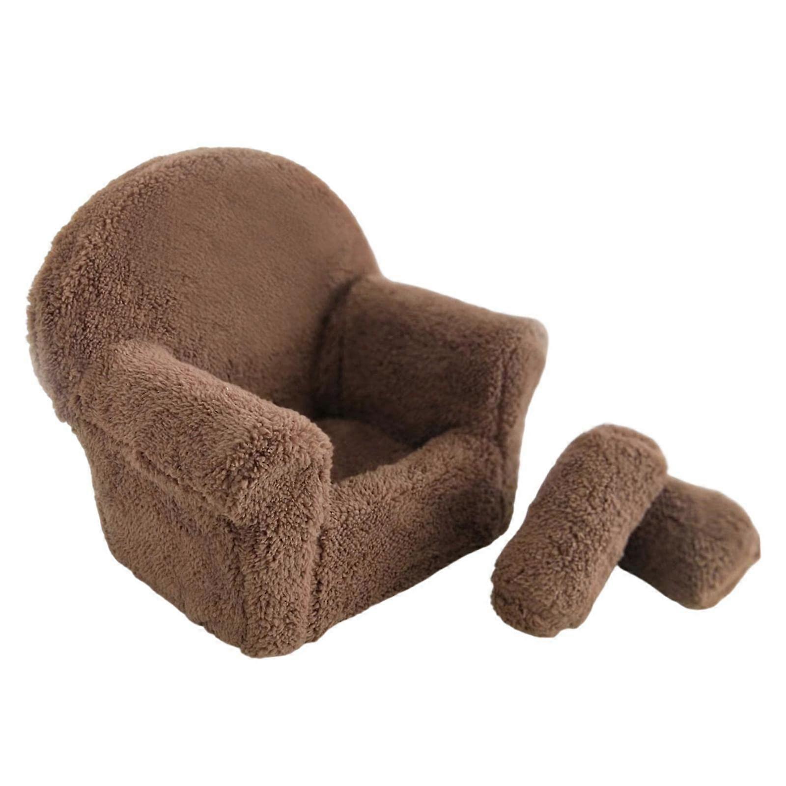 Baby Photo Chair With Padding For Newborns Coffee Color Photo Prop Set