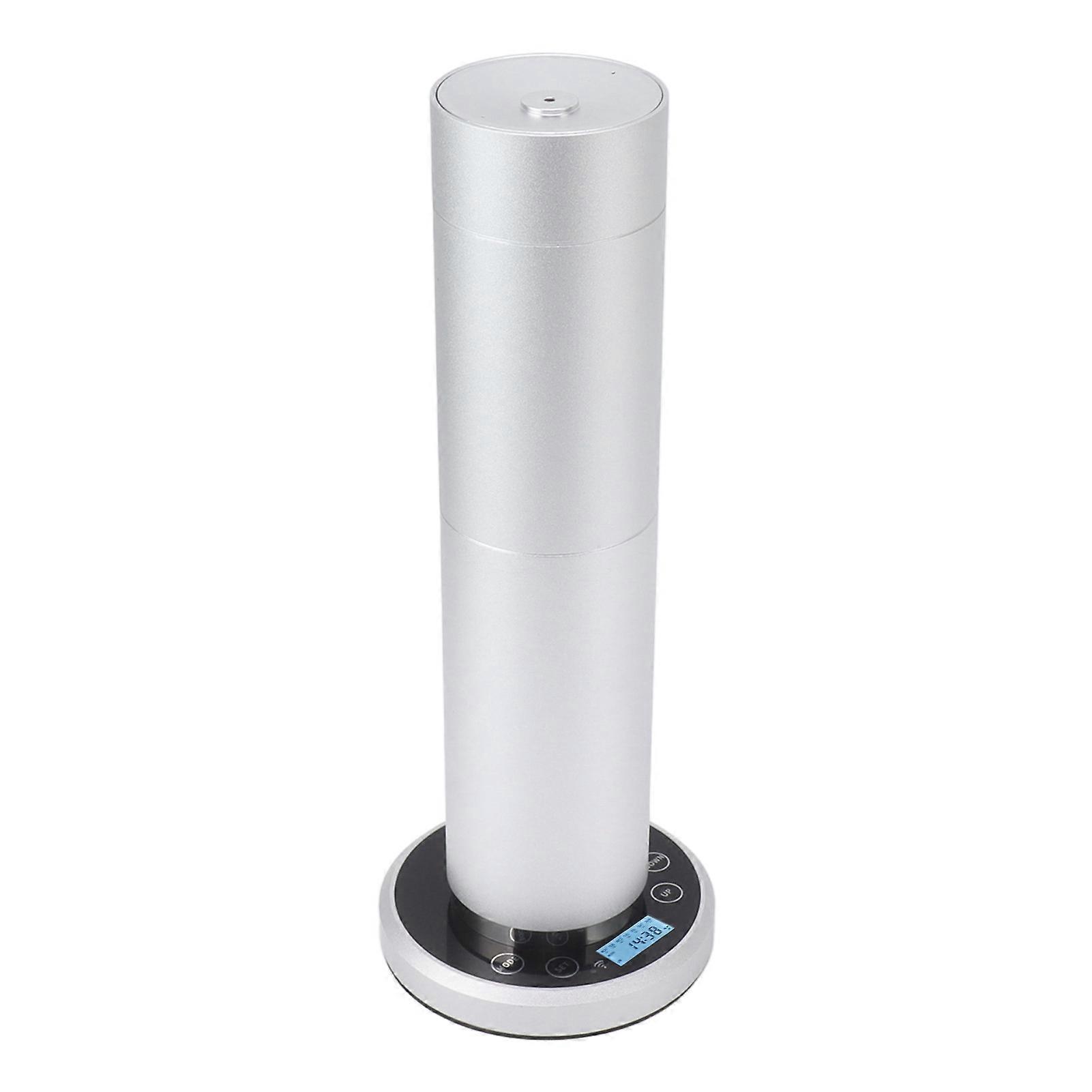 120ml Essential Oil Diffusers Cylinder Aromatherapy Oil Diffuser With Nebulizing Diffusion System For Home Spa Office 100‑240V Silver US Plug