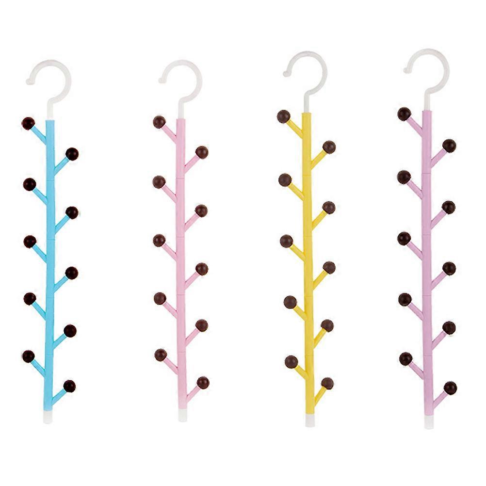 Wardrobe Hanger Storage Organization Rotating Hook Organizer Tree Shape ABS Plastic 1Set