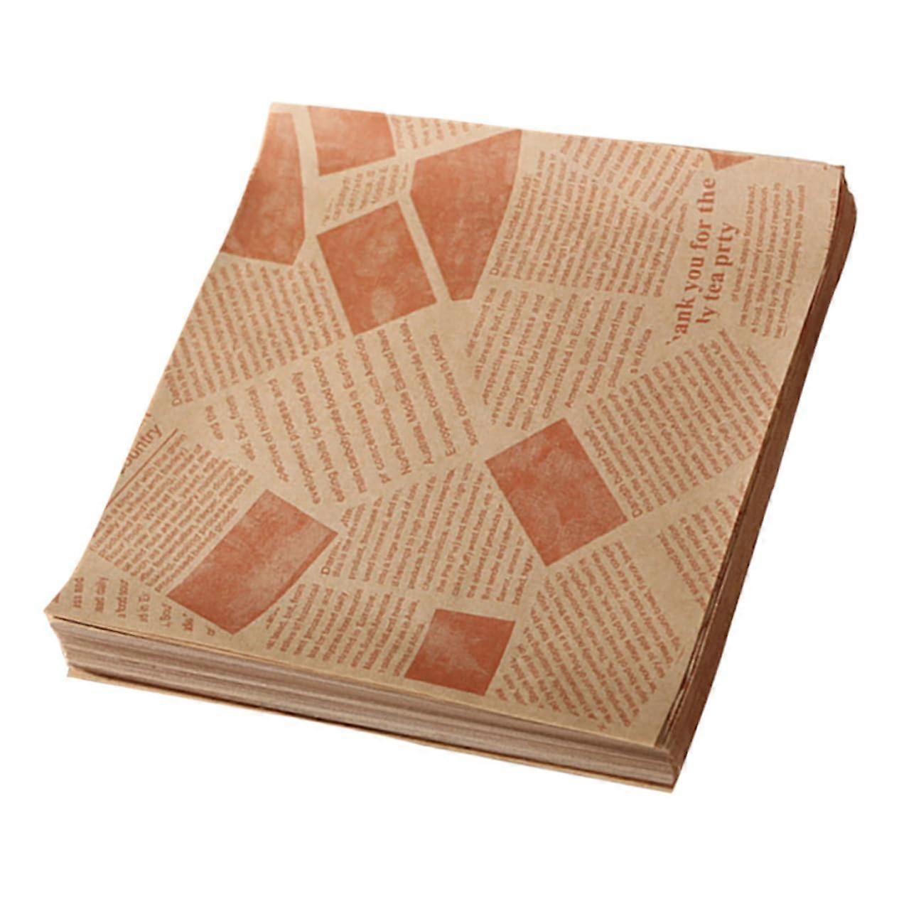 Food Sheets Greaseproof Sheets 100 Sheets Burger Paper Wrapping Paper for Sandwiches Wrapping Paper Food Basket Liners