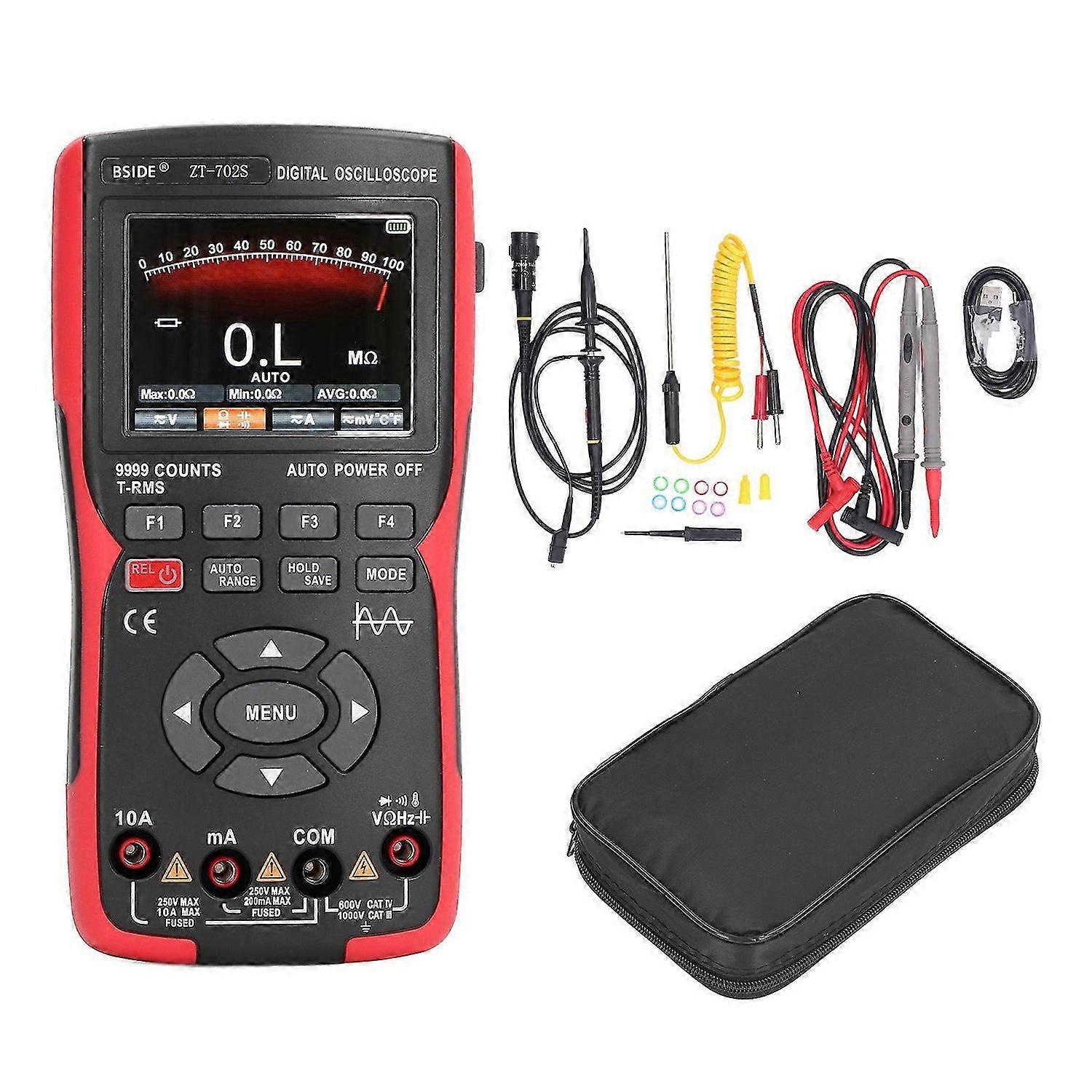 Digital Oscilloscope Multimeter 2.8 Inch Color LCD Screen 9999 Counts Handheld Oscilloscope Multimeter for Auto Repair