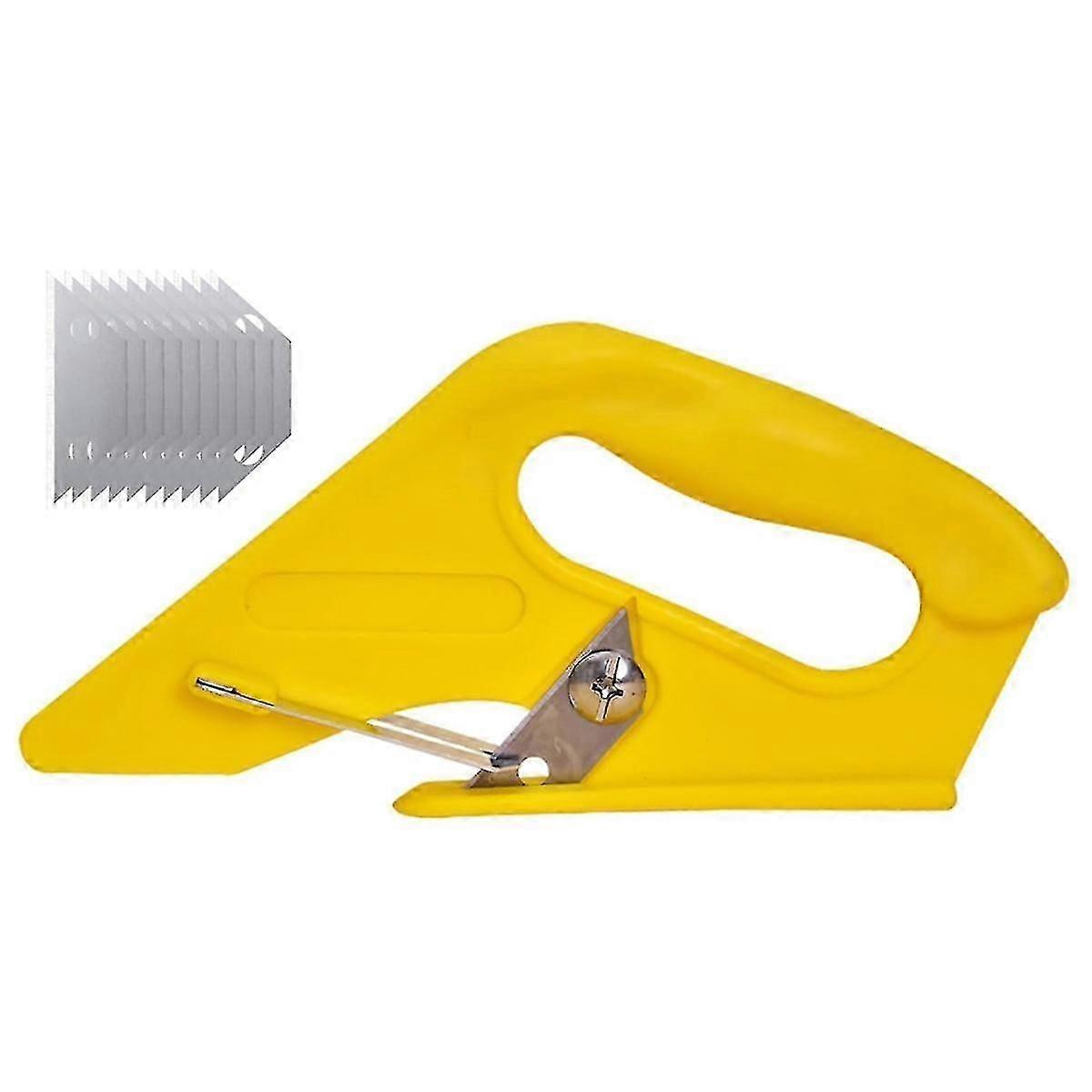 Durable Carpet Cutter with 10 Replacement Blades for Cutting Carpet, Wallpaper, and Cardboard