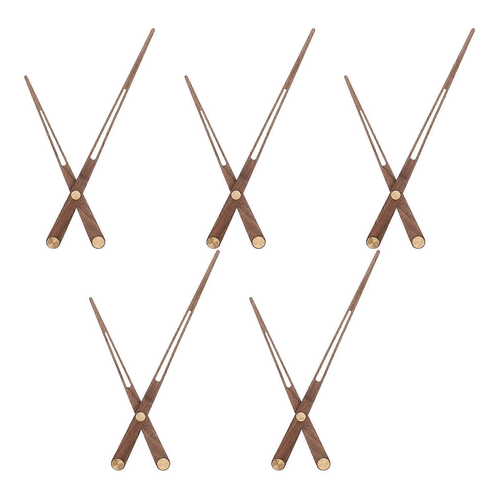 Durable Clock Hands for Clock Use Simple Design Suitable for Most Styles Easy to Install Dark Brown 5pcs