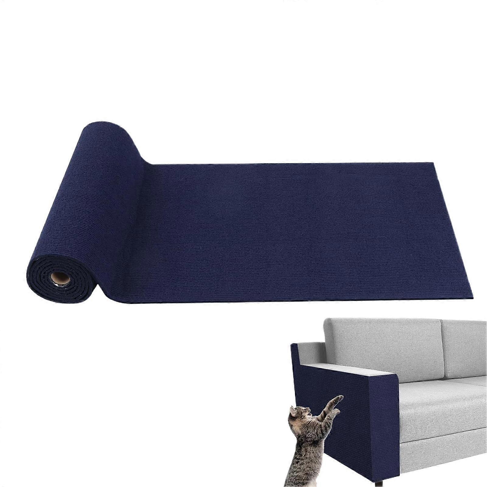 Cat Scratching Mat, Scratching Mat, Trimmable Cat Scratching Post, Carpet, Climbing Mat for Cats, Pets, Size S, M darkblue 40cmx100cm