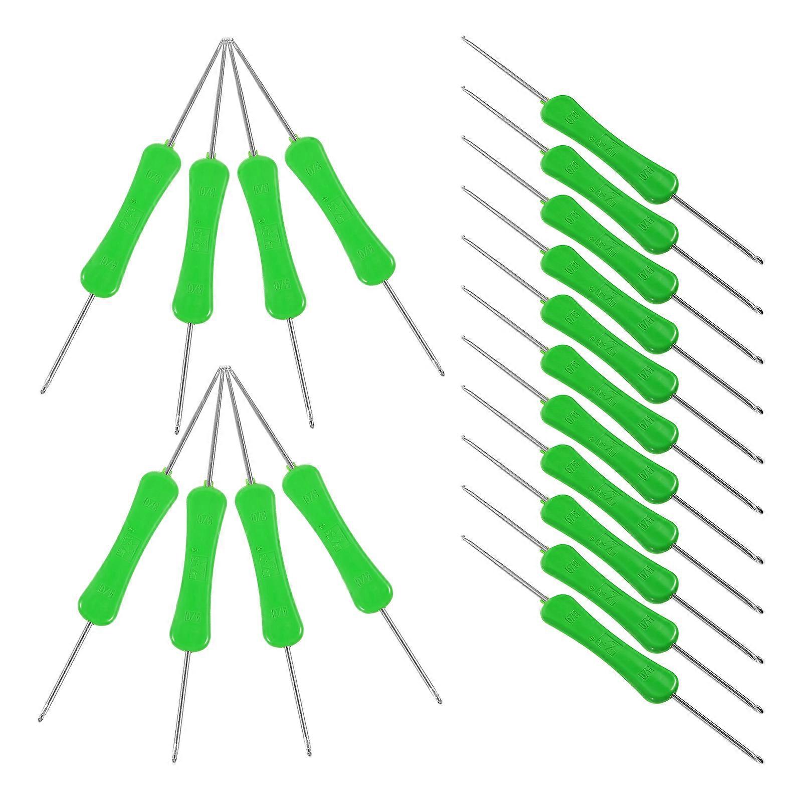 Knitting Tools Crochet Hooks Yarn Braiding Tools Sewing Hooks Red Double End Needle Design Smooth Surface 20Pcs