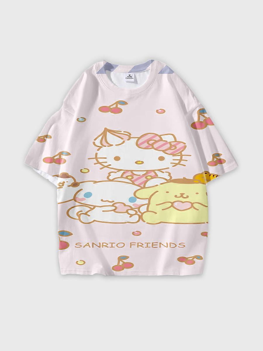 T-shirt round neck Pattern loose short sleeve JW1523