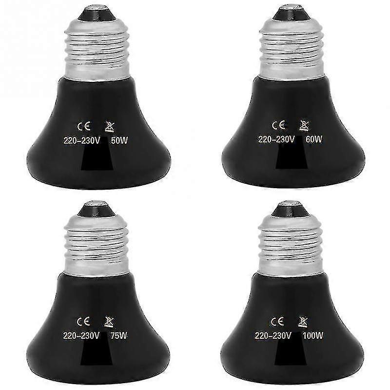 100W Infrared Ceramic Heater Lamp for Pets - Reptile & Bird Heat Emitter for Optimal Temperature & Comfort