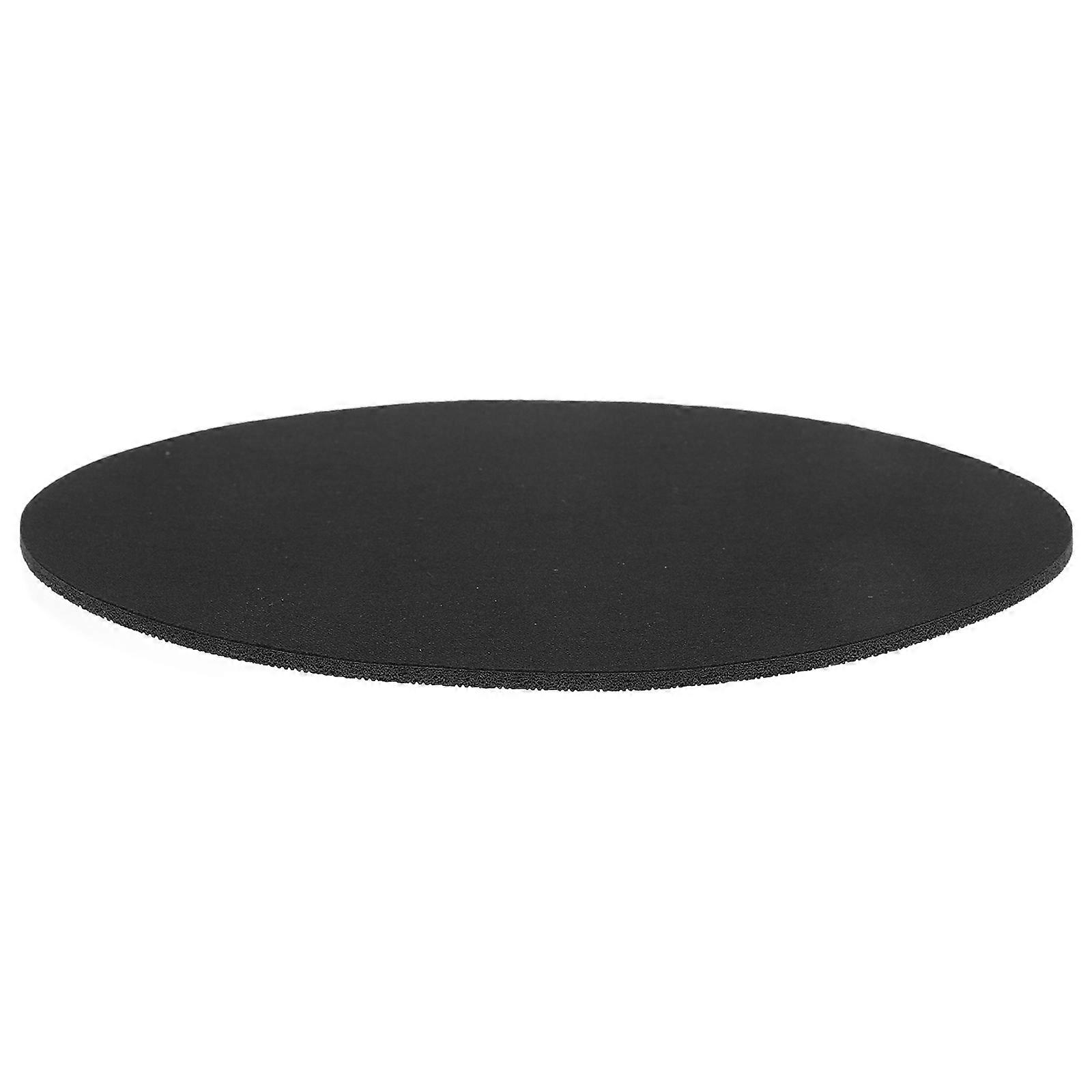Circular Mouse Pad Black Rubber Cloth Mat with Slip Resistant Base for Office, Laptop, Gaming and Work Use
