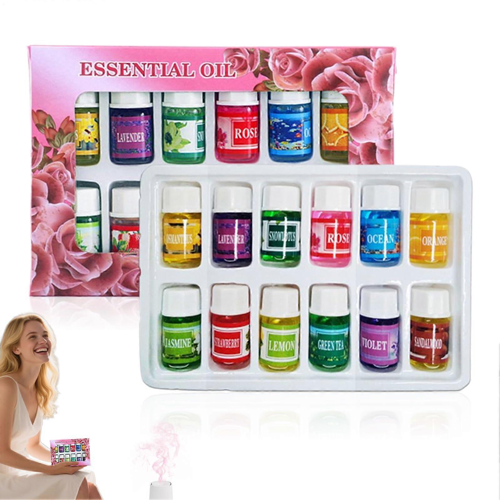 Aromatherapy Oils  12 Scents for Home, LongLasting 3ml Natural Fragrances