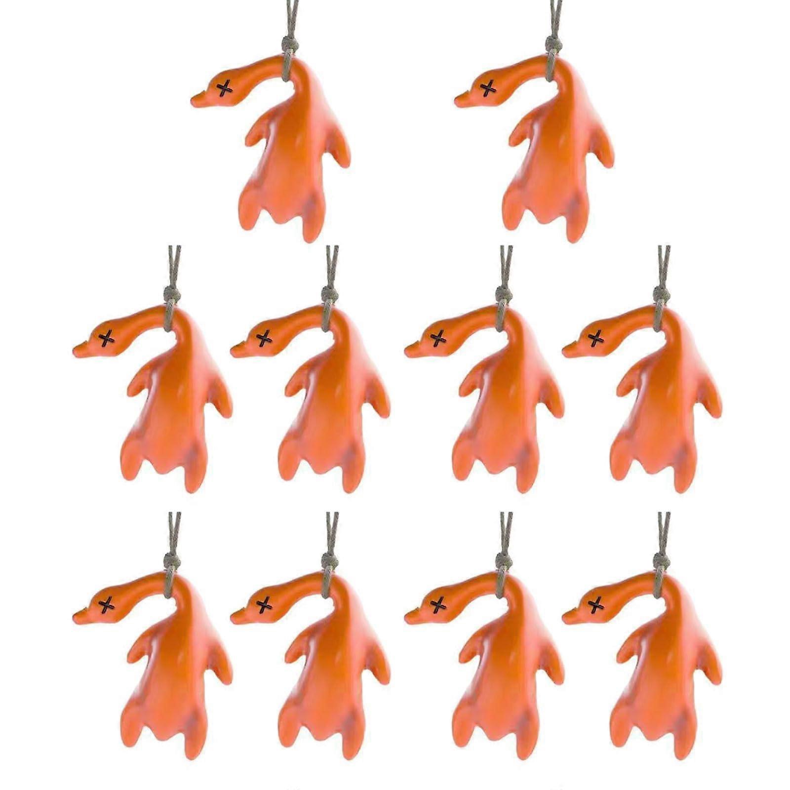 10 Pack Sunlight Reactive Duck Ornaments, Unique Temperature Indicator Hangings for Cars and Bicycles, Colorful Design