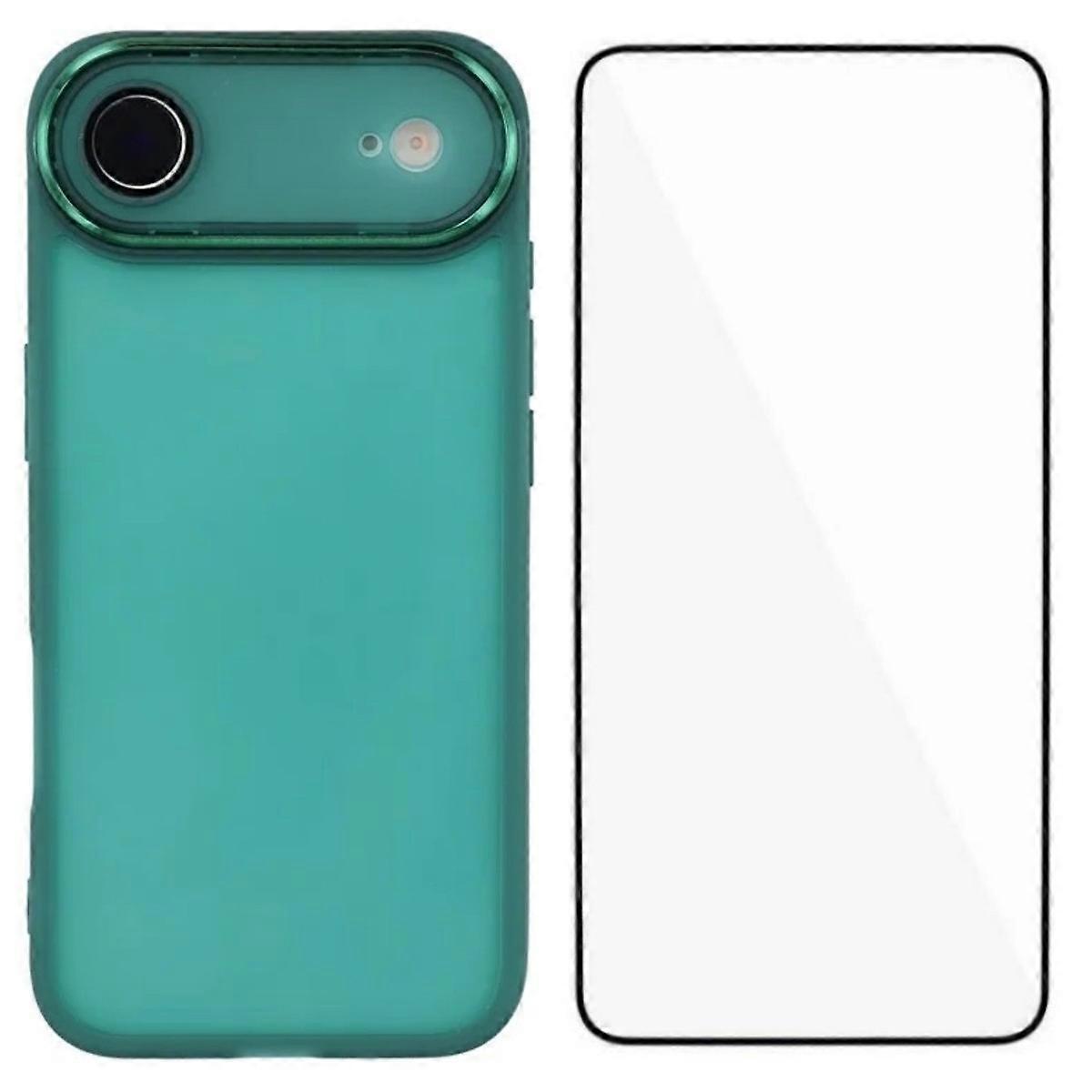 For iPhone 17 Air TPU Case WANLONFENG DKSM Series Electroplated Frame Back Cover with Tempered Glass