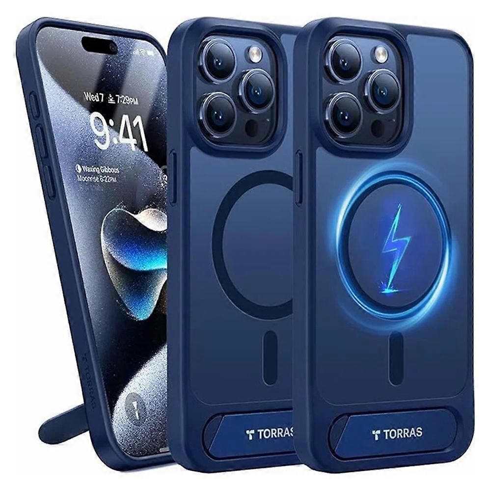 TORRAS For iPhone 15 Pro Max Case Kickstand TPU+PC Phone Cover Compatible with MagSafe