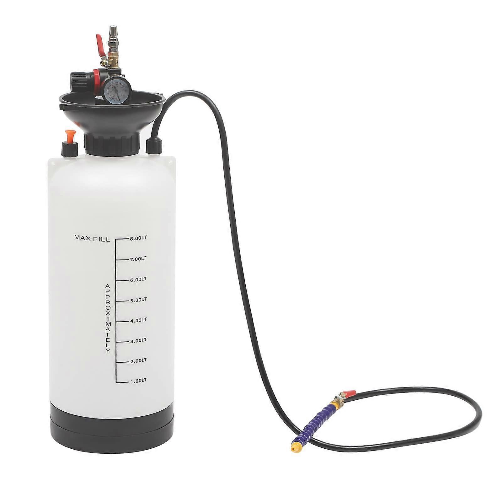 Oil Filler 8L Pneumatic Oil Change Device for Workshop, Gear Oil Pump Compatible with Various Car Models