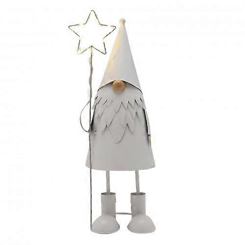 LED White Santa with Star - Large