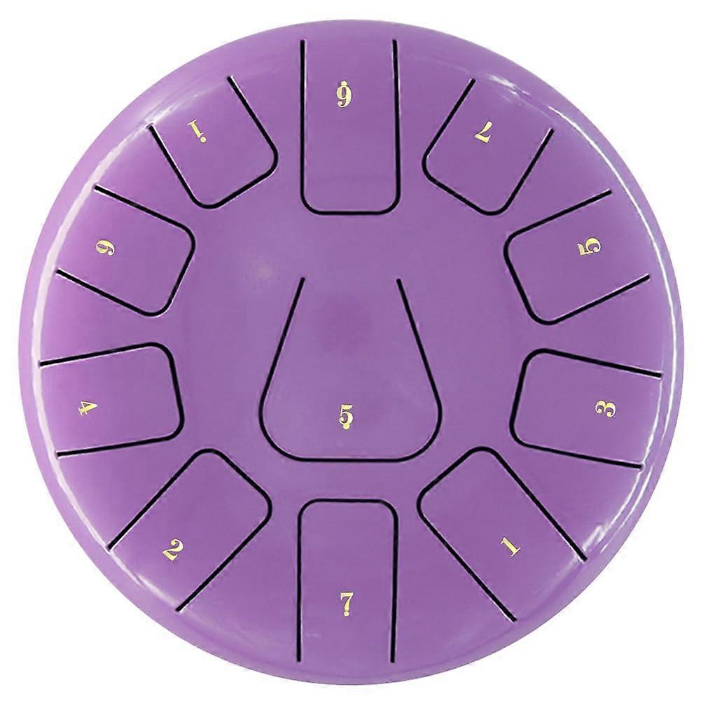 8 Steel Tongue Drum, 11Tone Tambourine with Drumsticks and Fingerpicks for Meditation Tambourine Instrument A