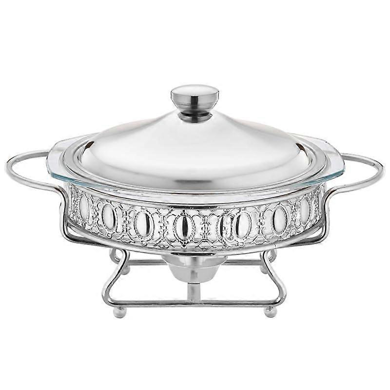 2Liter Stainless Steel Chafing Dish Buffet Set. Keeps Food Warm. Easy Setup. Elegant Design. Gold, Silver.