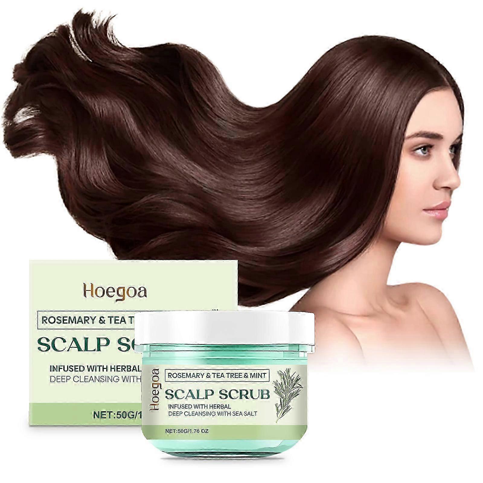 Rosemary Hair Growth Scalp Scrub, Clarifying and Exfoliating Scalp Scrub for Thinning Hair, Salt Scrub for Oily Scalp Dandruff Remover