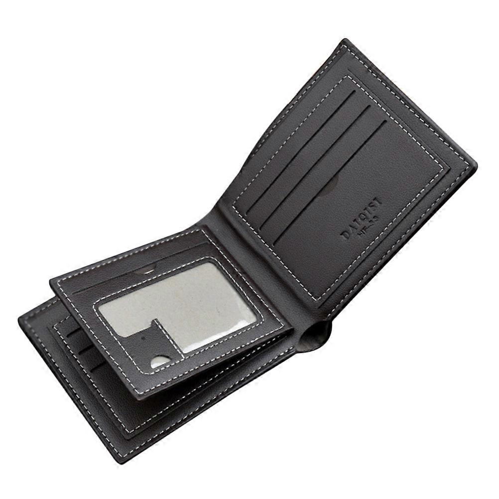 Black PU Wallet for Men with Multi Pockets for Storage and Card Organization Gentle Retro Style