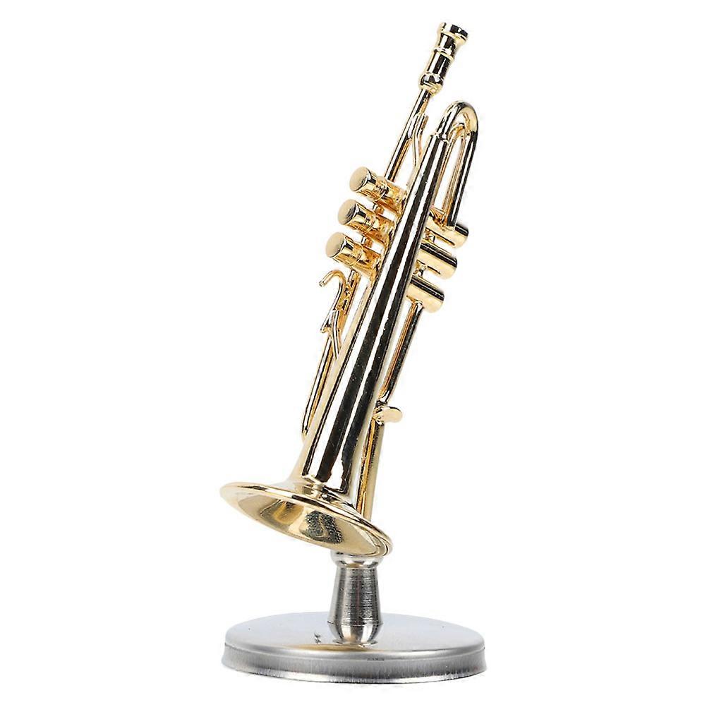 Miniature Trumpet Model Statue for Decoration with Copper Material and 3.5