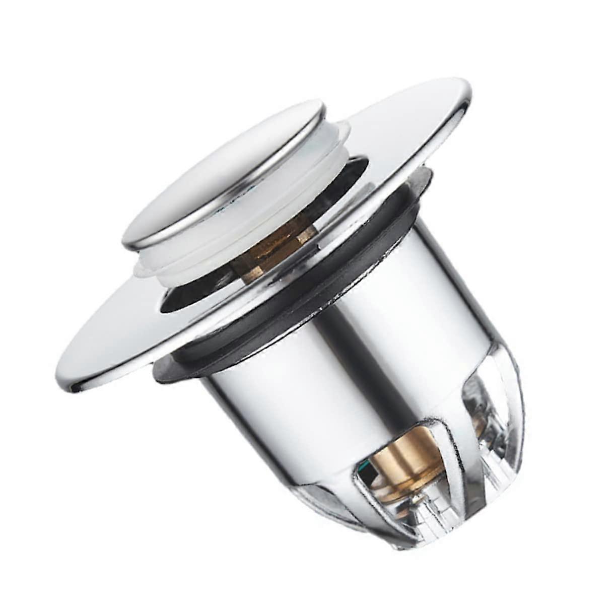Popup sink stopper push bounce core for bathroom bathtub and stainless steel standard size