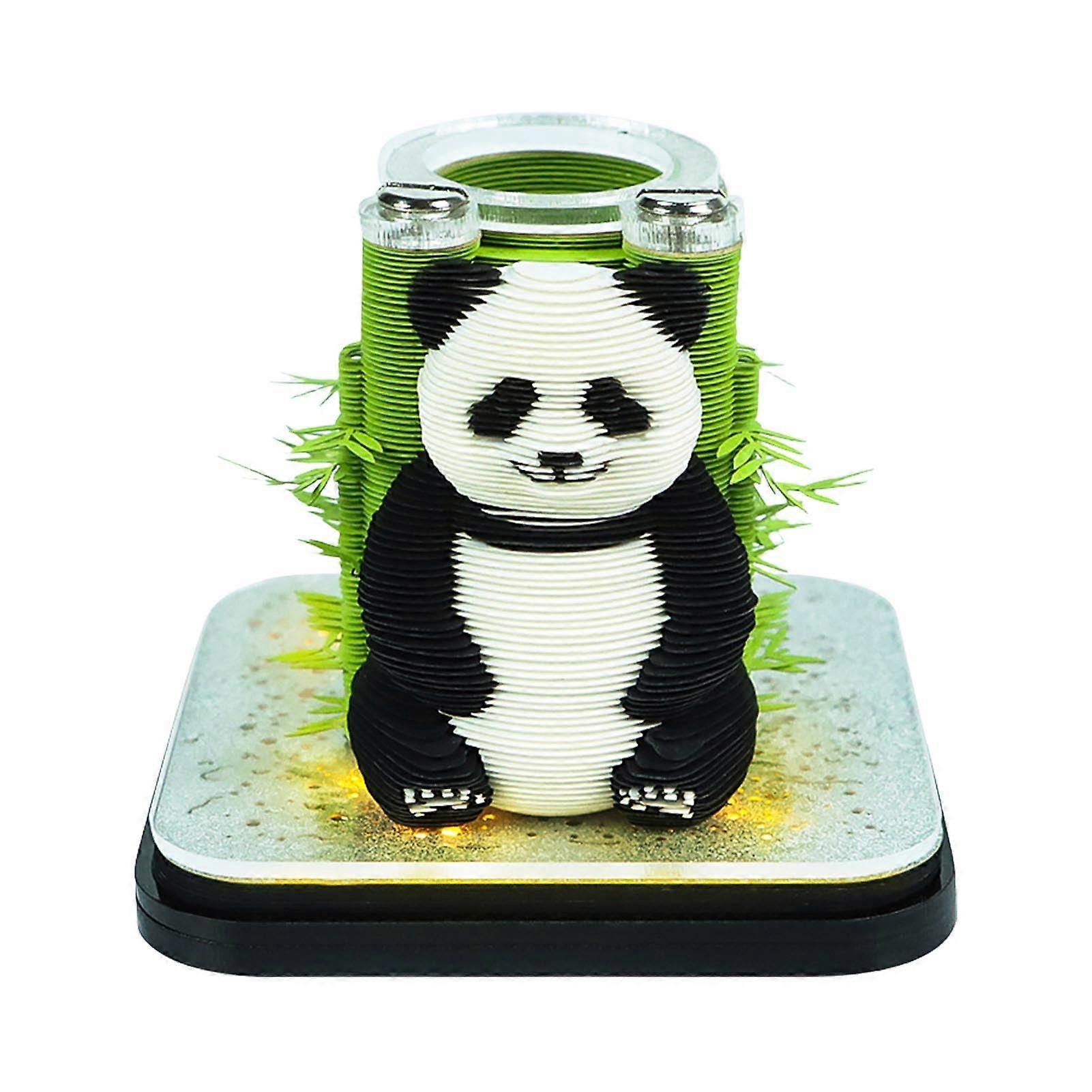 3D Memo Pad, Notepad Tearoff Paper Calendar Cutter Fun Panda DIY Notes for Home Office Desk Decoration