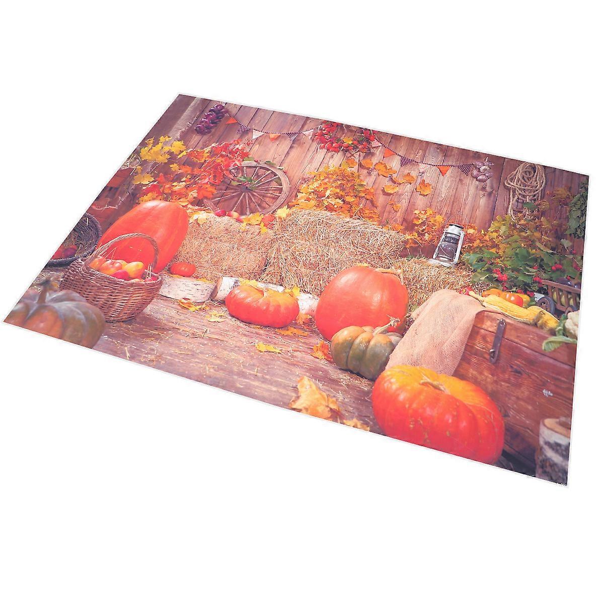 Thanksgiving Photo Props Backdrop Orange Cotton Fabric 210X150CM Studio Prop Dorm Decoration 1Pack