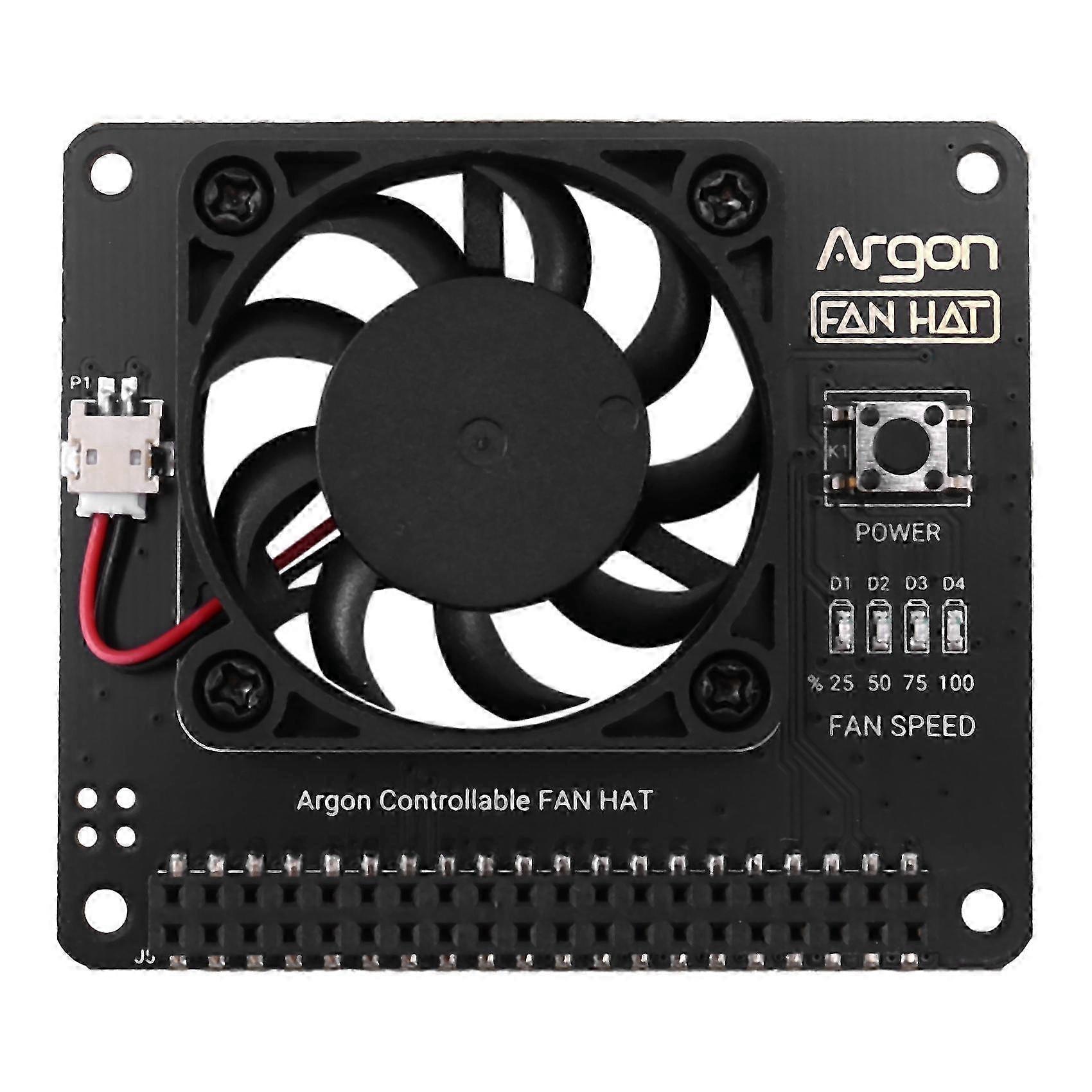Argon Fan HAT for Raspberry Pi 4/ 3 Cooling Fan Speed / 40mm Big Fan 2025