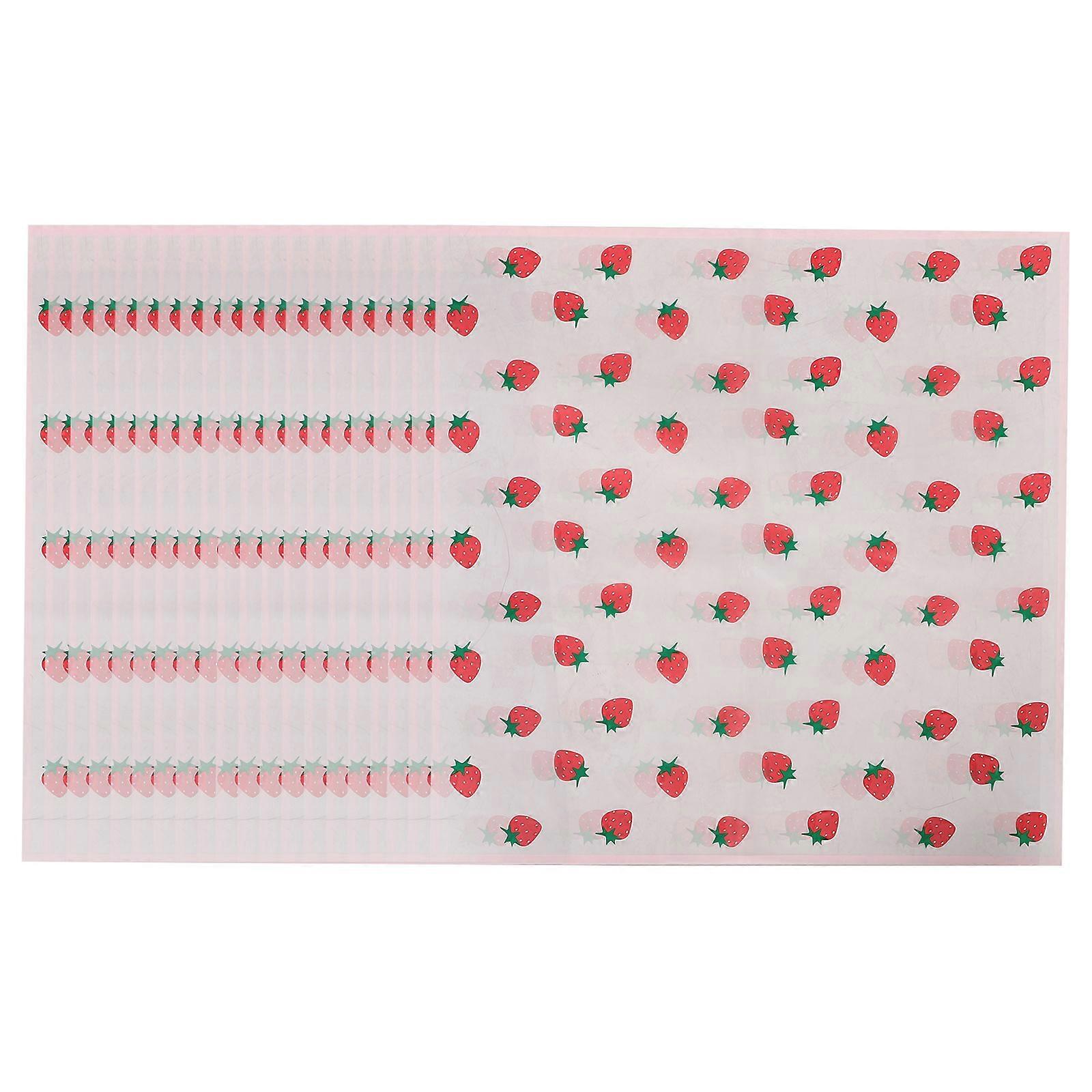 Pink Strawberry Wrapping Paper 20 Sheets Semi Transparent Decorative Paper for Birthday Gifts, Flowers, Festival Wrapping and DIY Crafts
