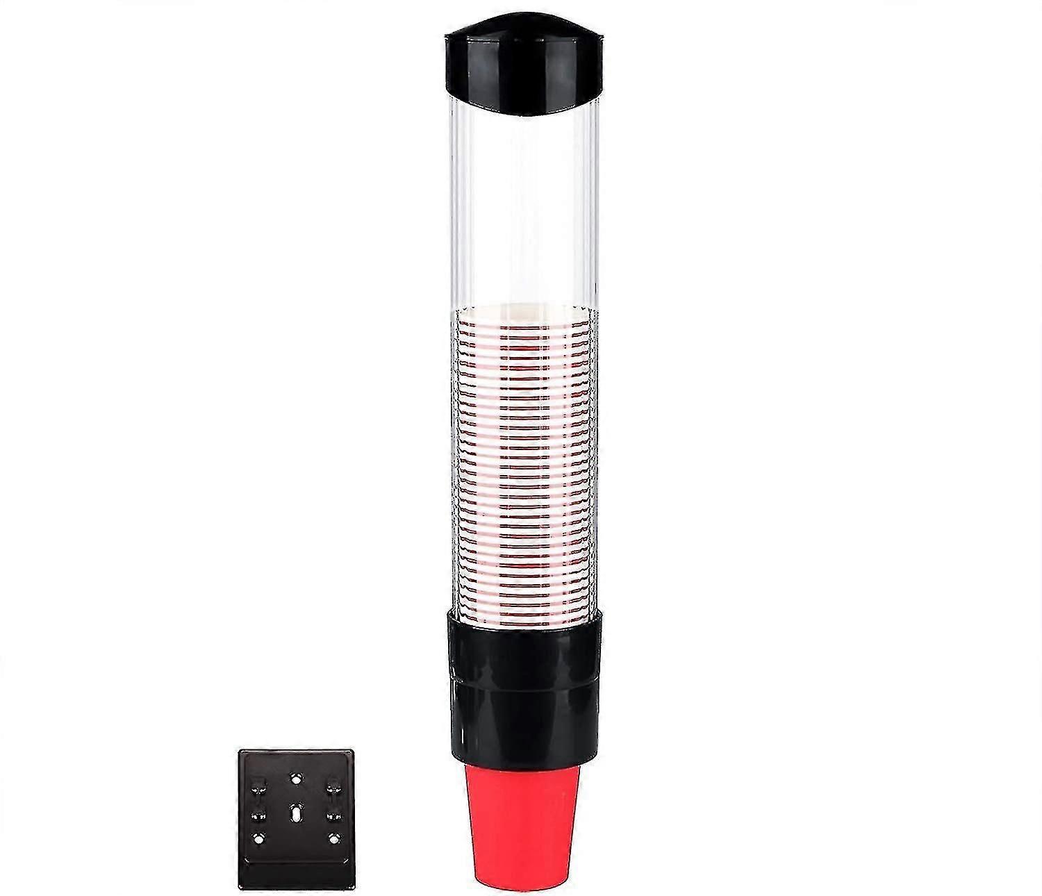 Wall Mounted Plastic Cup Dispenser, Paper Cup Dispenser (black)