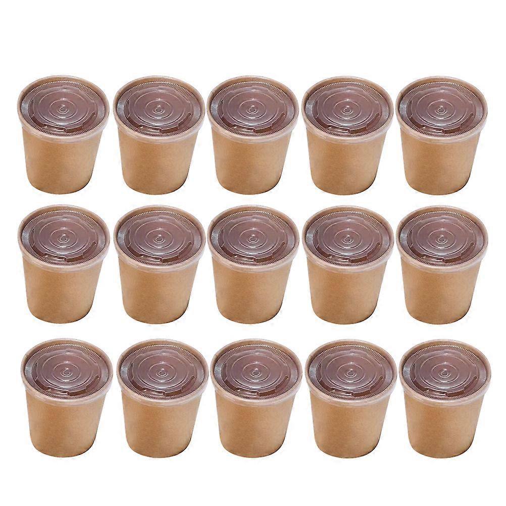 Kraft Paper Disposable Soup Cup for Eating with Polyethylene Lining Oilproof Multi Oz