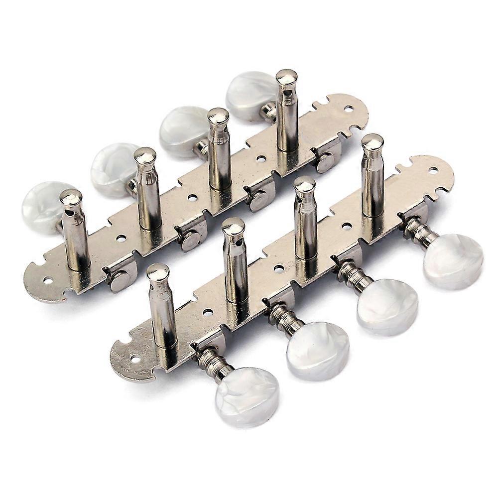 2pcs Mandolin Guitar Tuning Pegs with Left Right Mica Color Round Buttons Replacement for Electric Guitars